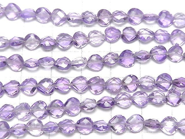 Hochwertiger Amethyst AAA vertikales Loch Herzschliff 6x6mm Halb- oder 1Strang-Perlen (ca. 6 Zoll/16 cm)