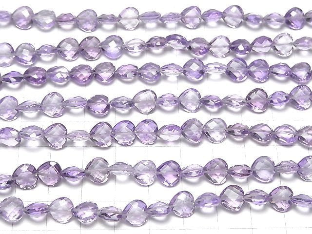 Hochwertiger Amethyst AAA vertikales Loch Herzschliff 8x8mm Halb- oder 1Strang-Perlen (ca. 6 Zoll/16 cm)