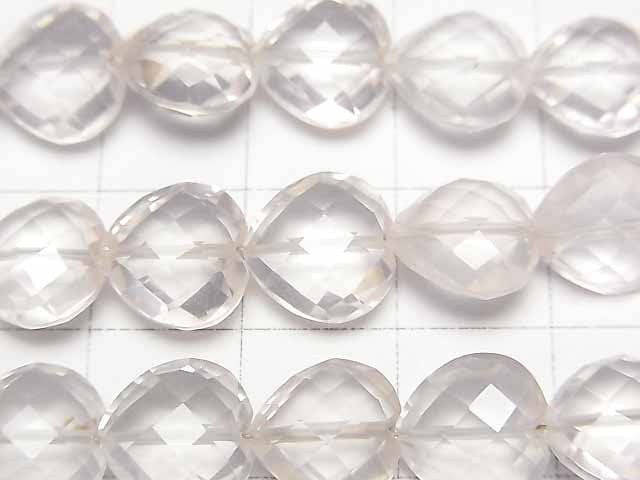 Hochwertiger Rosenquarz AAA Vertikales Loch Herzschliff 10x10mm halbe oder 1Strang Perlen (ca. 6 Zoll / 16 cm)