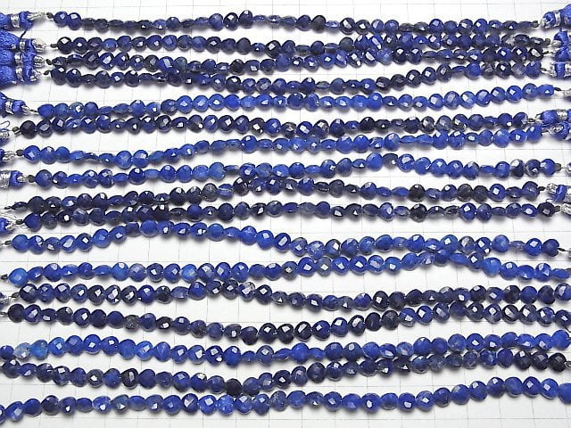 Lapislazuli AA++ Vertikales Loch Herzschliff 6x6mm halbe oder 1Strang Perlen (ca. 6 Zoll / 16 cm)