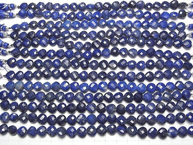 Lapislazuli AA++ Vertikales Loch Herzschliff 10x10mm halbe oder 1Strang Perlen (ca. 6 Zoll / 16 cm)