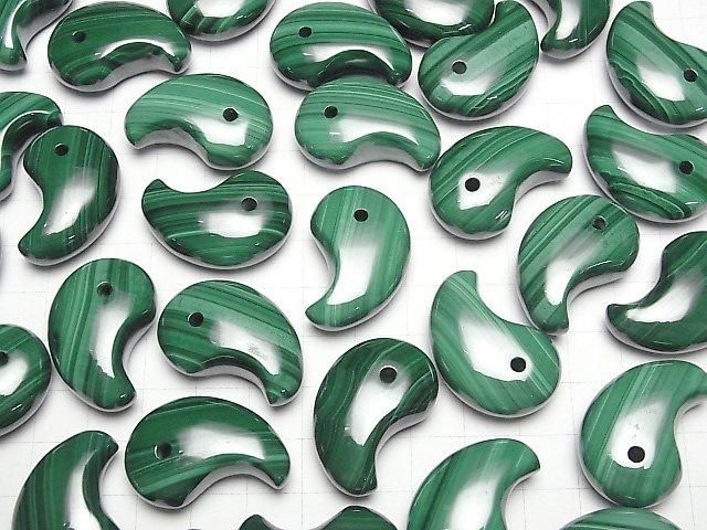 Malachit AAA - Komma-förmige Perle 30x20mm 1Stück