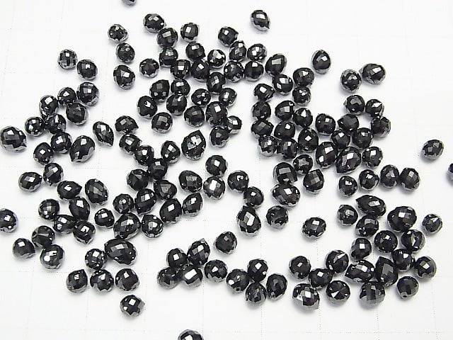 Schwarzer Diamant AAA Tropfen Facettiert Briolette 1 Stück