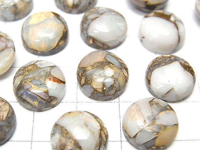Kupferopal AAA Runde Cabochon 12x12mm 2 Stück
