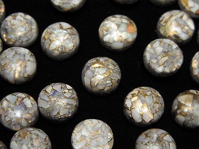 Kupferopal AAA Runde Cabochon 10x10mm 3 Stück