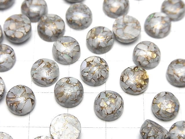 Kupferopal AAA Runde Cabochon 8x8mm 5 Stück