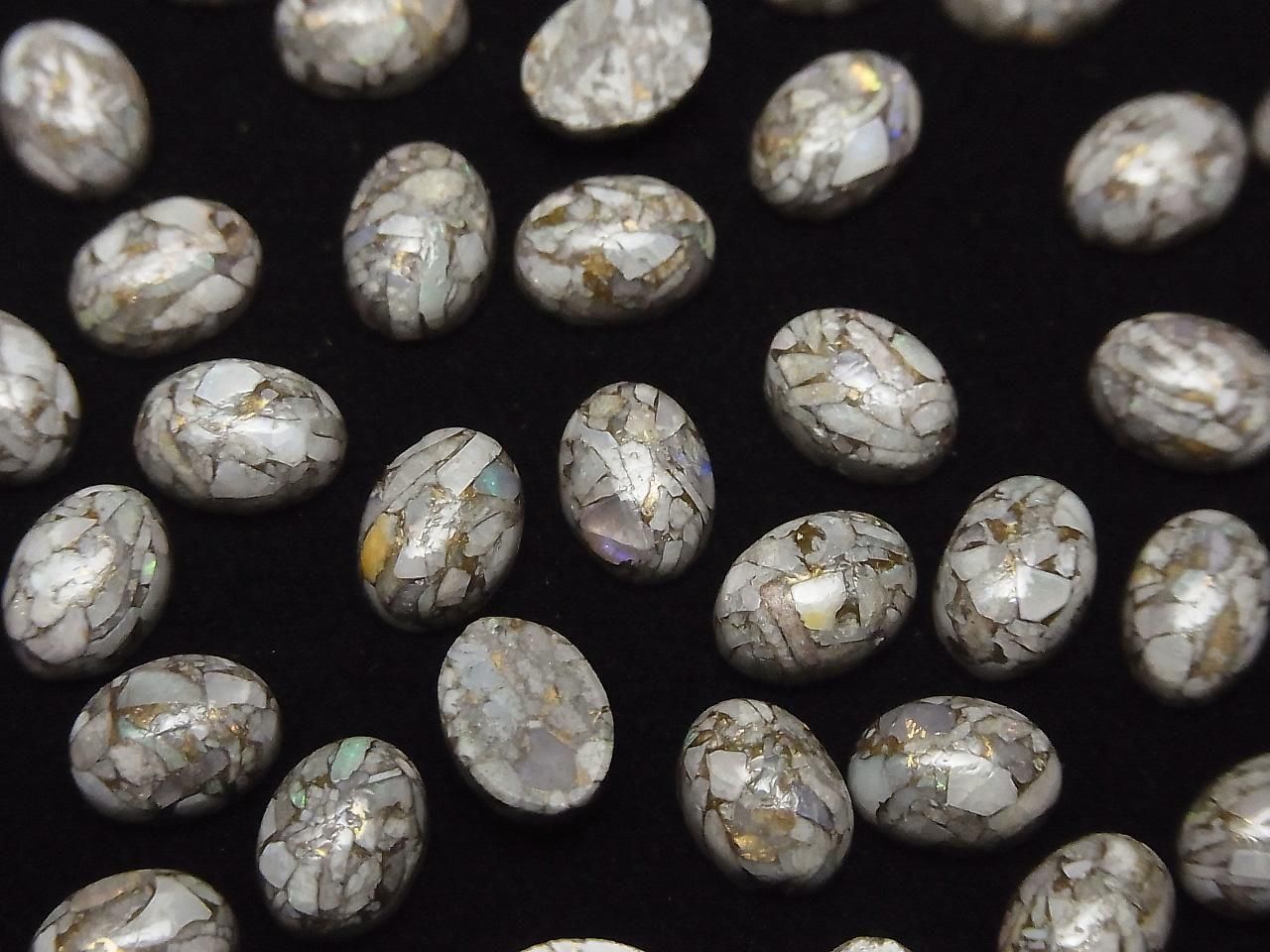 Opale Cuivre AAA Ovale Cabochon 8x6mm 5pcs