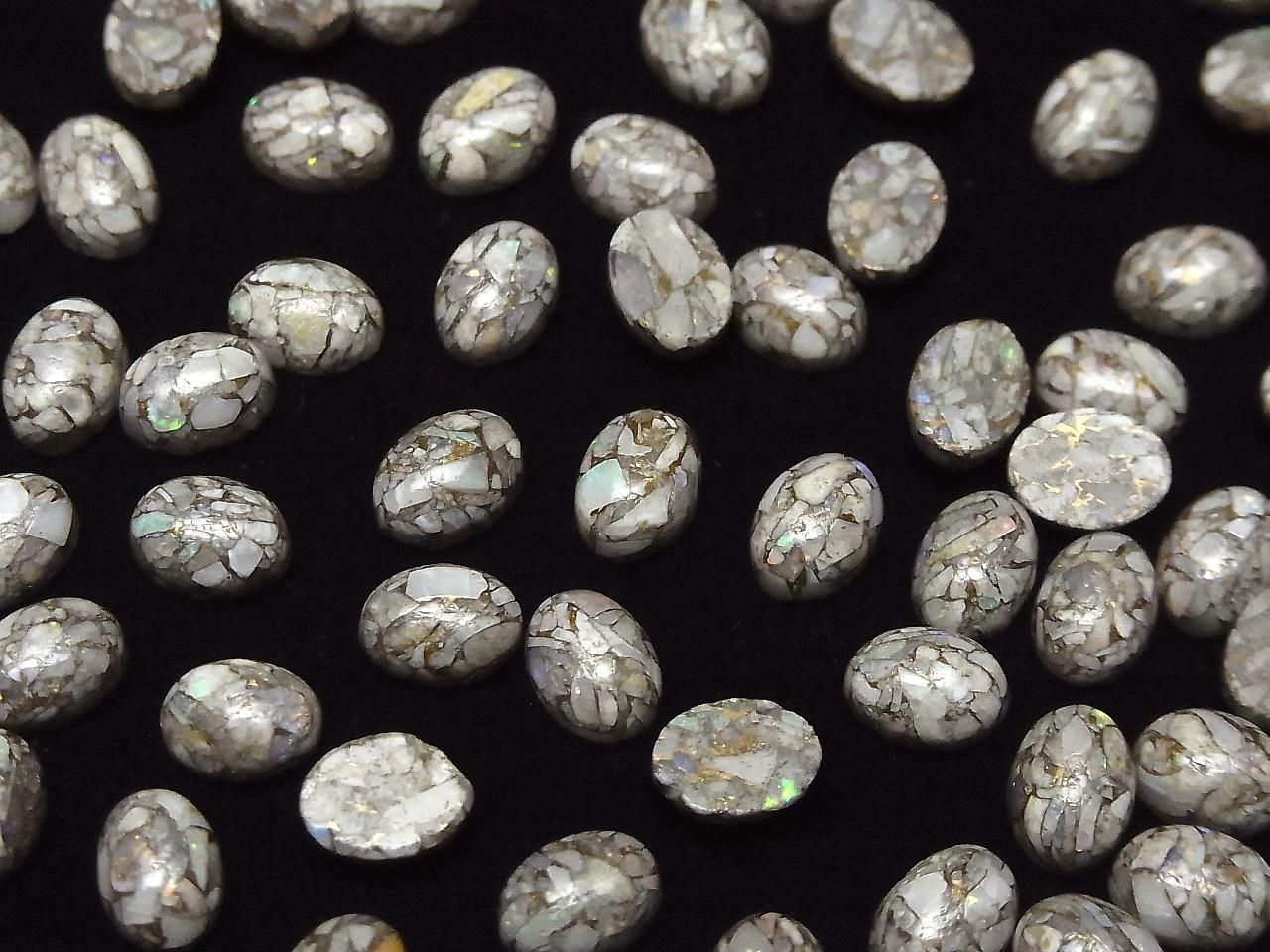 Opale Cuivre AAA Ovale Cabochon 8x6mm 5pcs