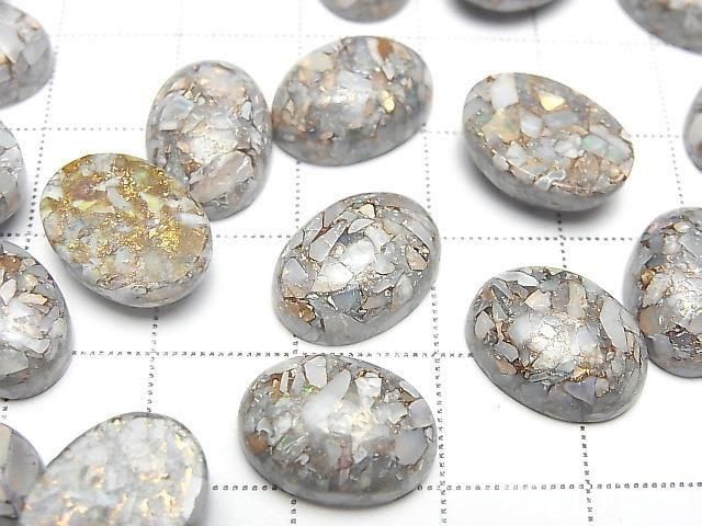 Kupferopal AAA Ovaler Cabochon 14x10mm 2 Stück