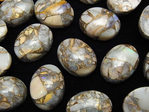 Cabochon, Copper Turquoise & Amazonite Gemstone Beads