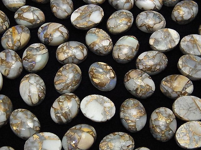 Kupferopal AAA Ovaler Cabochon 16x12mm 2 Stück