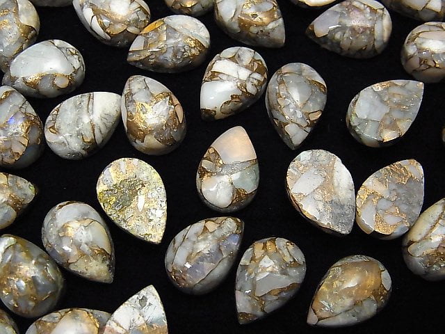 Kupferopal AAA Tropfenform Cabochon 12x8mm 3 Stück