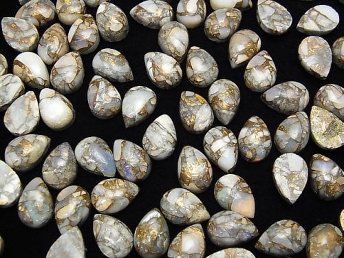Kupferopal AAA Tropfenform Cabochon 12x8mm 3 Stück