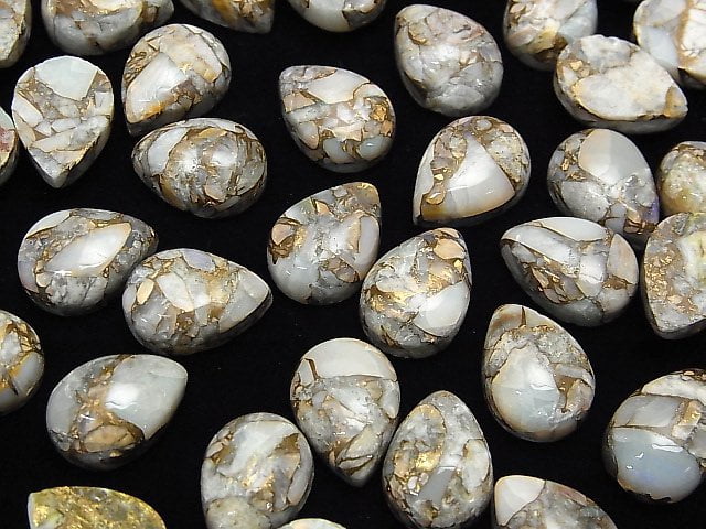 Kupferopal AAA Tropfenform Cabochon 14x10mm 3 Stück
