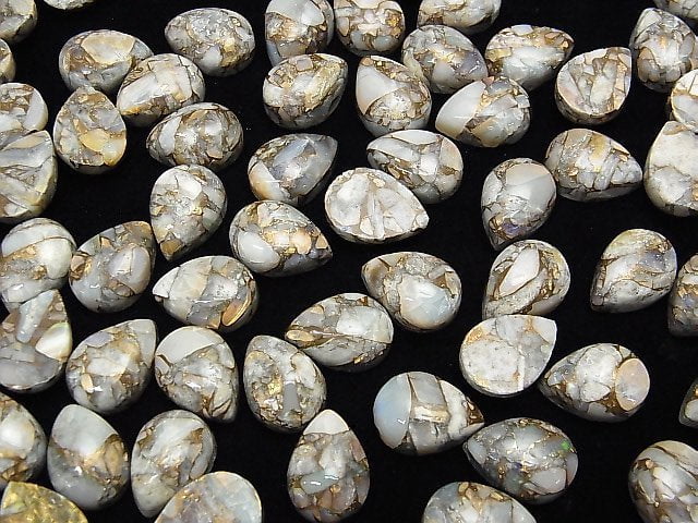 Kupferopal AAA Tropfenform Cabochon 14x10mm 3 Stück