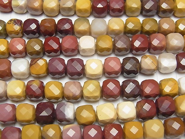 Hochwertiger! Mookaite Würfelform 8x8x8mm halbe oder 1 Strang Perlen (ca. 15 Zoll / 37 cm)