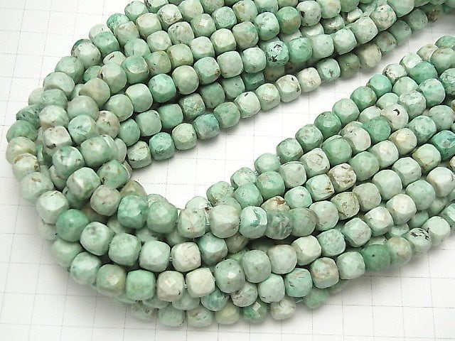 Peru Chrysokoll AA+ Würfelform 8x8x8mm halbe oder 1 Strang Perlen (ca. 15 Zoll / 36 cm)
