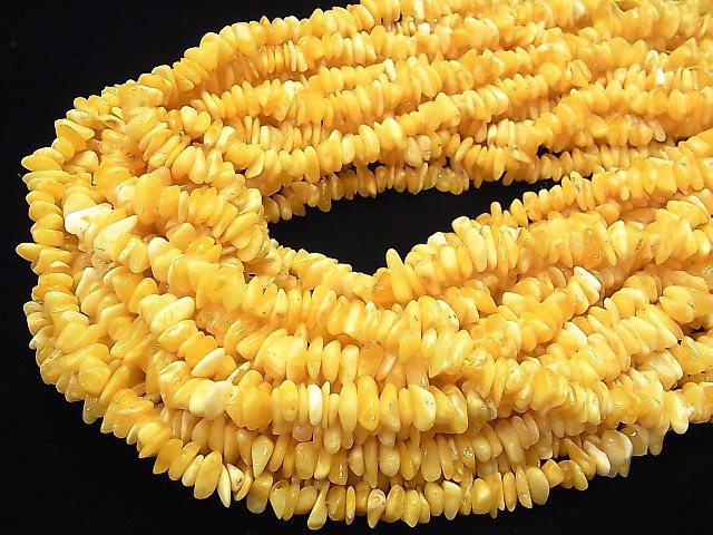 Baltisches Bernstein Chips (kleines Nugget) Honigfarbe 1 Strang Perlen (ca. 15 Zoll / 38 cm)