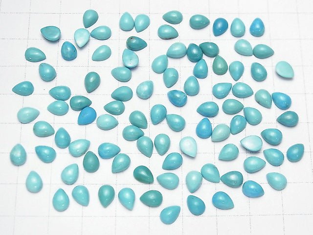 Arizona Kingman Türkis AAA- Tropfenform Cabochon 7x5mm 5Stück