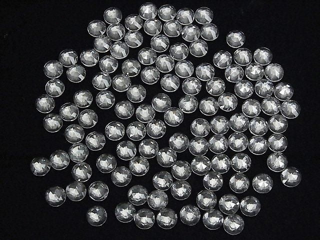 水晶 AAA 圓形玫瑰切割 6x6公釐 5顆