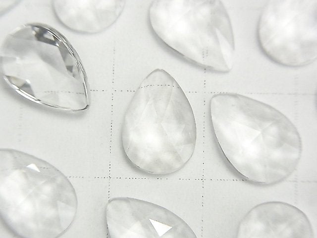 Kristall AAA Birnenform Rosenschliff 12x8mm 3Stk