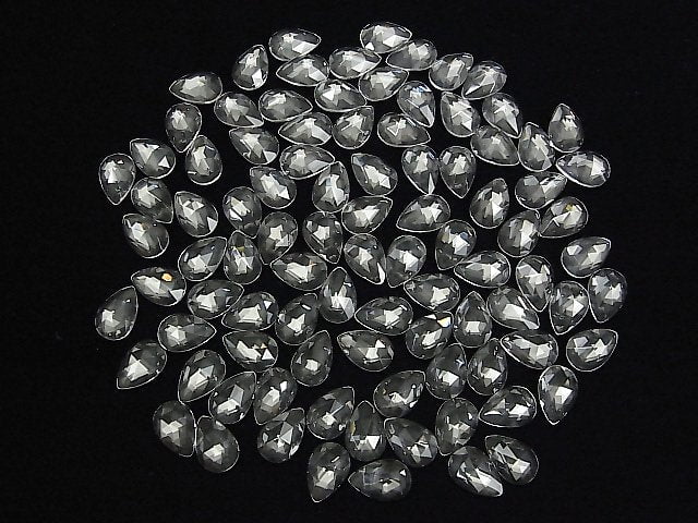 Kristall AAA Birnenform Rosenschliff 12x8mm 3Stk