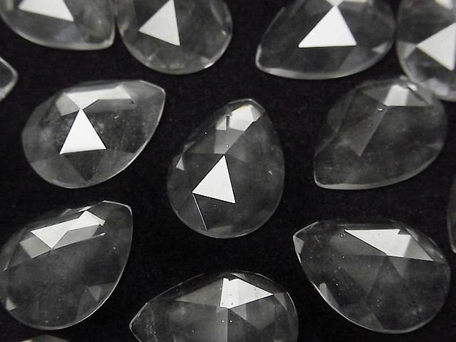 Kristall AAA- Birnenform Rosenschliff 18x13mm 2Stk