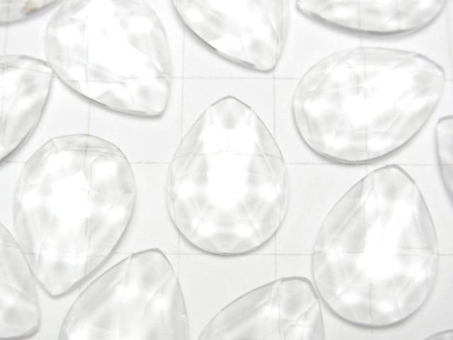 Kristall AAA- Birnenform Rosenschliff 18x13mm 2Stk