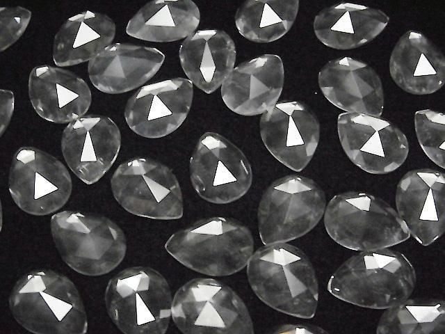 Kristall AAA- Birnenform Rosenschliff 18x13mm 2Stk