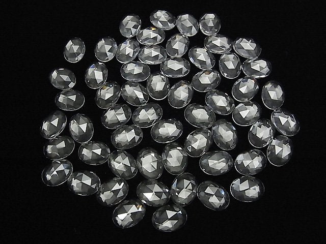 Kristall AAA Oval Rosenschliff 16x12mm 2Stk