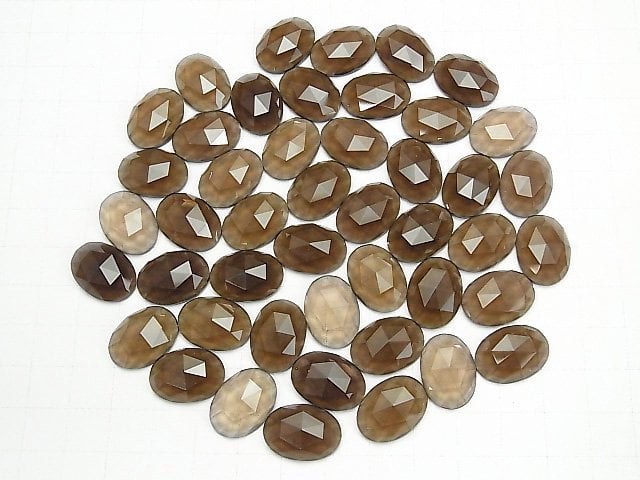 Rauchquarz AAA Oval Rose Cut 18x13mm 1 Stück