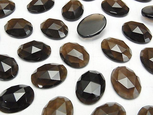 Quartz fumé AAA ovale facetté rose 20x15mm 1 pièce