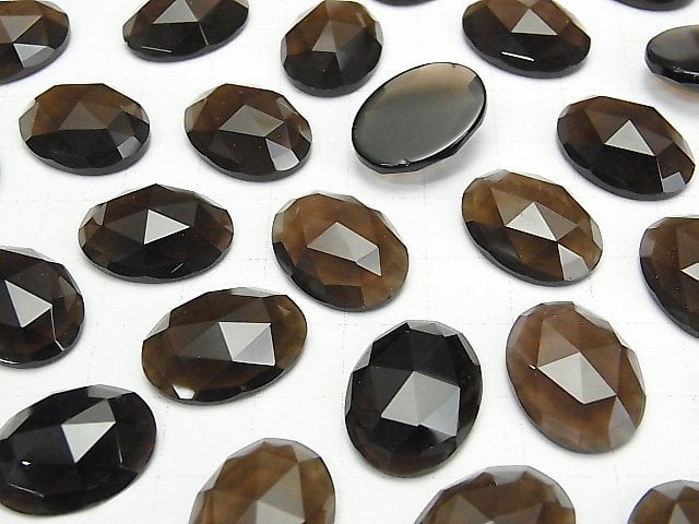 Rauchquarz AAA Oval Rose Cut 20x15mm 1 Stück