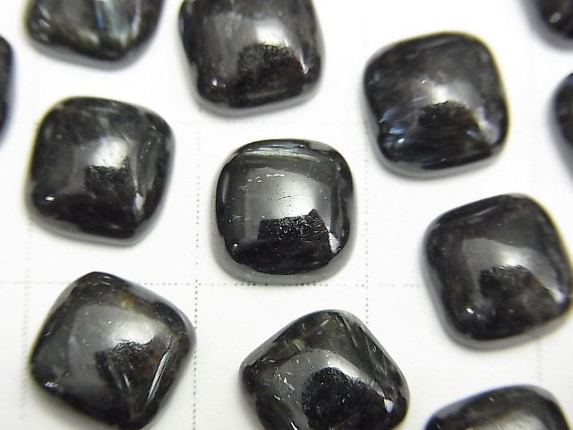 Nuummite Square Cabochon 8x8mm 3pcs