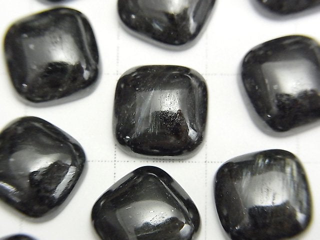 Nuummite Square Cabochon 10x10mm 3pcs