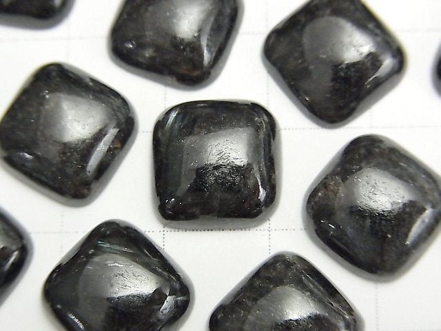Nuummite Square Cabochon 12x12mm 2pcs