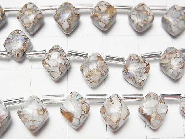 Kupferopal AAA Diamant 10x8mm halb oder 1 Strang Perlen (ca. 9 Zoll / 23 cm)