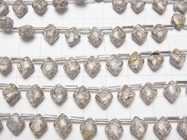Kupferopal AAA Diamant 10x8mm halb oder 1 Strang Perlen (ca. 9 Zoll / 23 cm)