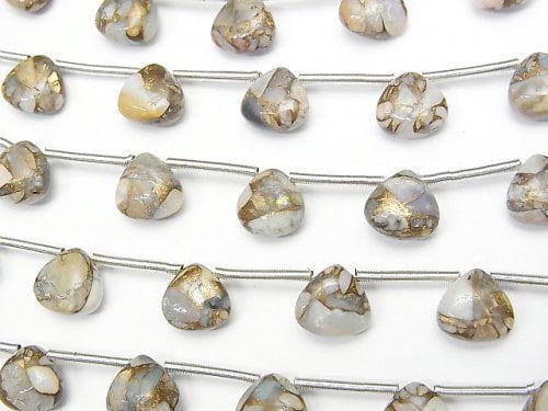 Kupferopal AAA Kastanie (glatt) 8x8mm 1 Strang Perlen (8 Stück)