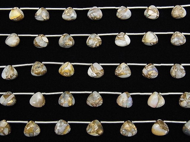 Kupferopal AAA Kastanie (glatt) 8x8mm 1 Strang Perlen (8 Stück)