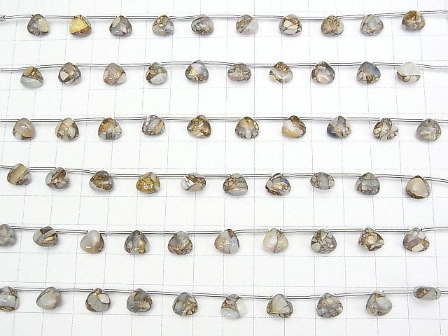 Kupferopal AAA Kastanie (glatt) 8x8mm 1 Strang Perlen (8 Stück)