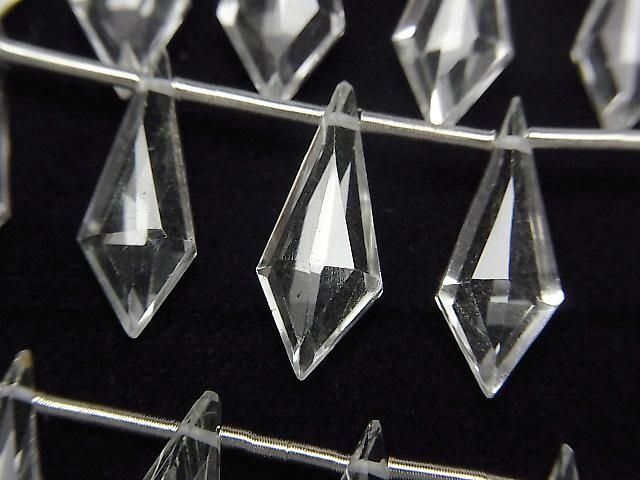 High Quality Crystal AAA Deformed Diamond Shape 15x6mm 1strand (8pcs)