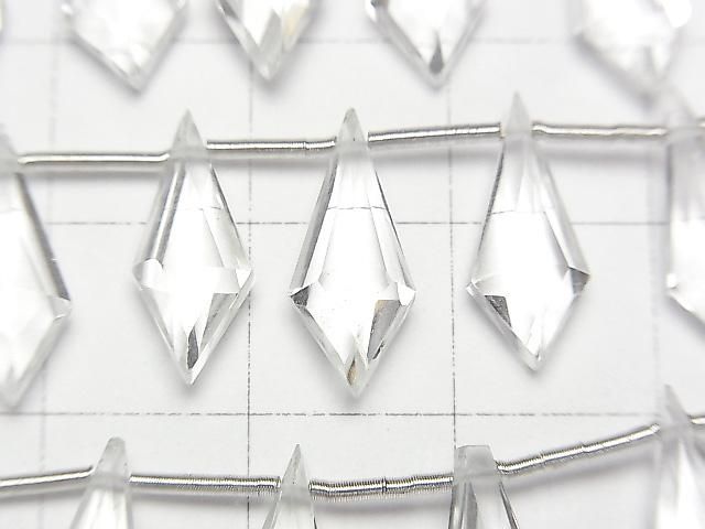 High Quality Crystal AAA Deformed Diamond Shape 15x6mm 1strand (8pcs)