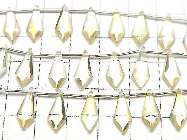 Hochwertiger Citrin AAA- Deformierte Diamantform 15x6mm 1Strang Perlen (8Stück)