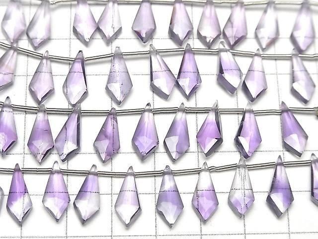 Hochwertiger Amethyst AAA- Deformierte Diamantform 15x6mm 1Strang Perlen (8Stück)