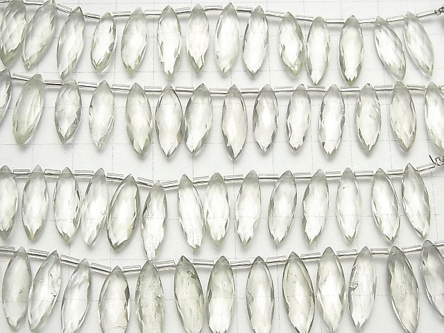 Grüner Amethyst AA++ Facettierte Marquise 1strang Perlen (12 Stück)