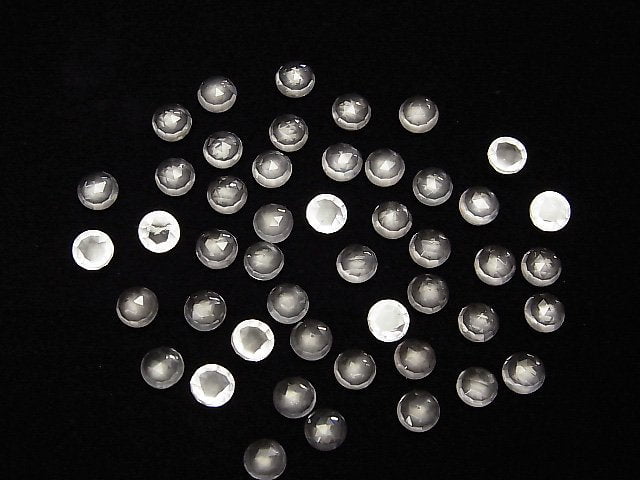 Hochwertiger madagassischer Rosenquarz AAA Runde Rosen-Schliff 4x4x2mm 4 Stück