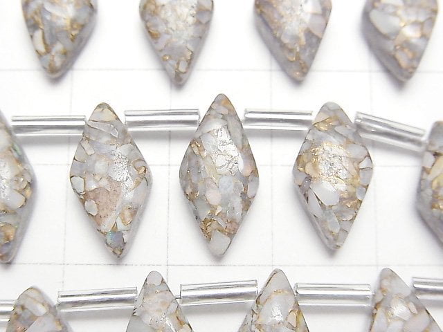Kupfer Opal AAA Diamant 16x8mm 1Strang Perlen (8Stk)