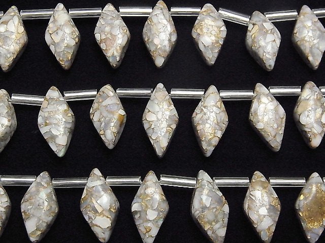 Kupfer Opal AAA Diamant 16x8mm 1Strang Perlen (8Stk)