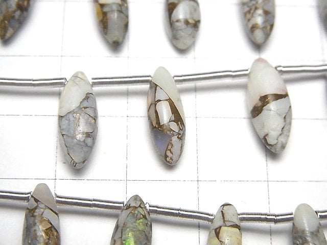 Copper Opal AAA Marquise Rice 15x5mm 1strand beads (8pcs)
